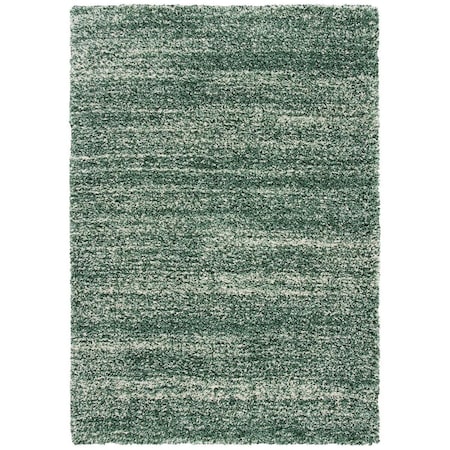 Safavieh 4 x 6 ft. Hudson Shag Power Loomed Rectangle Area Rug; Green & Ivory SGH295E-4